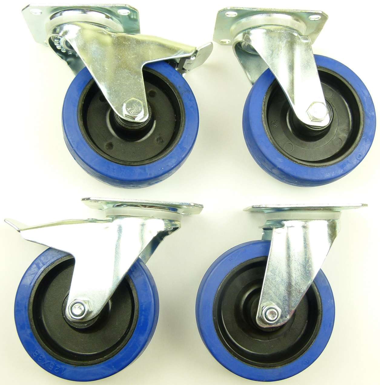 CasterHQ Stahl Lenkrollen Set – 4 Stück, 20,3 Cm Durchmesser, 5.000 Lbs Kapazität, Ideal Für Werkzeugwagen